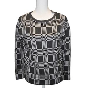 Lety & Me Black and Gray Sweater Size XSP